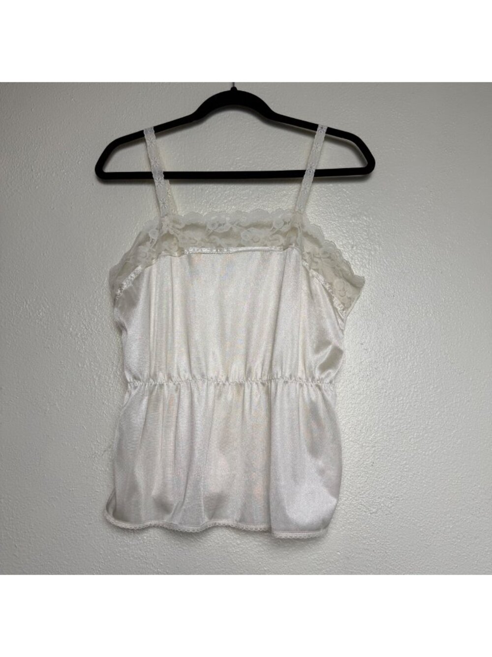 VTG Lady Cameo Camisole Cream/Ivory Sz L Made in the USA